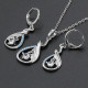 Conjuntos de joyas de plata esterlina 925 para mujer, aretes/collar con colgante, conjunto de joyería elegante, regalo de compromiso - malaquita tienda 36