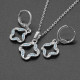 Conjuntos de joyería de plata esterlina 925 para mujer, aretes/collar con colgante, conjunto de joyería elegante, regalo de compromiso de cumpleaños - malaquita tienda 36