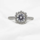 Anillos de plata 925 para mujer, joyería elegante de belleza para mujer, anillo grande de flor de CZ, joyería de moda, regalo, anillos de boda finos - malaquita tienda 36
