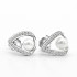 Pendientes pequeños de Zirconia cúbica para mujer, aretes pequeños y elegantes con perlas naturales de agua dulce, de alta calidad
