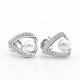 Pendientes pequeños de Zirconia cúbica para mujer, aretes pequeños y elegantes con perlas naturales de agua dulce, de alta calidad - malaquita tienda 36