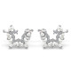 Pendientes de tuerca de perlas para mujer, de Plata de Ley 925, Perla de agua dulce, media estrella de circonita para mujer, regalo de compromiso de boda y Día de San Valentín - malaquita tienda 36