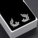Pendientes de tuerca de perlas para mujer, de Plata de Ley 925, Perla de agua dulce, media estrella de circonita para mujer, regalo de compromiso de boda y Día de San Valentín - malaquita tienda 36