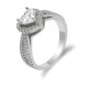 Anillos de plata esterlina 925 para mujer, joyas de boda de piedra CZ, joyas únicas de doble Corazón de estilo clásico, regalo de joyería fina - malaquita tienda 36