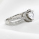 Anillos de plata esterlina 925 para mujer, joyas de boda de piedra CZ, joyas únicas de doble Corazón de estilo clásico, regalo de joyería fina - malaquita tienda 36
