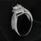 Anillos de plata esterlina 925 para mujer, joyas de boda de piedra CZ, joyas únicas de doble Corazón de estilo clásico, regalo de joyería fina - malaquita tienda 36