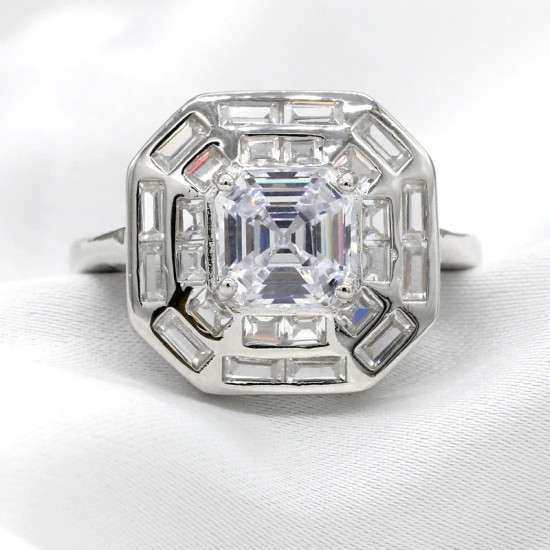 Anillos de plata esterlina 925 para mujer, joyas de compromiso de piedra CZ de estilo clásico, joyería fina de Piedra Grande, novedad - malaquita tienda 36