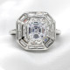 Anillos de plata esterlina 925 para mujer, joyas de compromiso de piedra CZ de estilo clásico, joyería fina de Piedra Grande, novedad - malaquita tienda 36