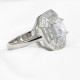 Anillos de plata esterlina 925 para mujer, joyas de compromiso de piedra CZ de estilo clásico, joyería fina de Piedra Grande, novedad - malaquita tienda 36