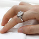 Anillos de plata esterlina 925 para mujer, joyas de compromiso de piedra CZ de estilo clásico, joyería fina de Piedra Grande, novedad - malaquita tienda 36