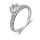 Anillos de plata de ley 925 para mujer, anillos de boda, flor hermosa de estilo clásico, piedra de circonia cúbica deslumbrante, joyería fina, regalos - malaquita tienda 36