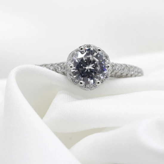 Anillos de plata de ley 925 para mujer, anillos de boda, flor hermosa de estilo clásico, piedra de circonia cúbica deslumbrante, joyería fina, regalos - malaquita tienda 36