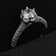 Anillos de plata de ley 925 para mujer, anillos de boda, flor hermosa de estilo clásico, piedra de circonia cúbica deslumbrante, joyería fina, regalos - malaquita tienda 36