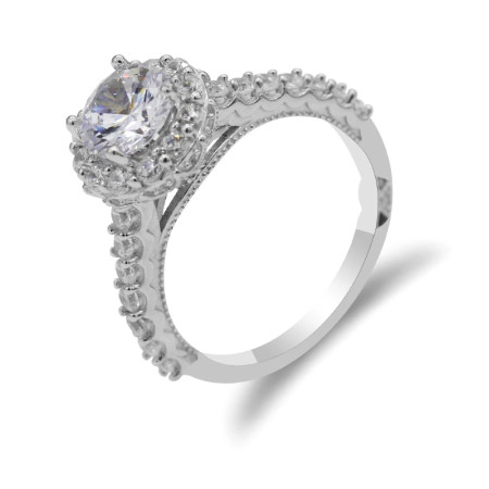 Anillos de plata de ley 925 para mujer, anillo de boda deslumbrante de circonita cúbica, estilo clásico, joyería fina Anillos de plata de ley 925 para mujer, anillo de boda deslumbrante de circonita cúbica, estilo clásico, joyería fina