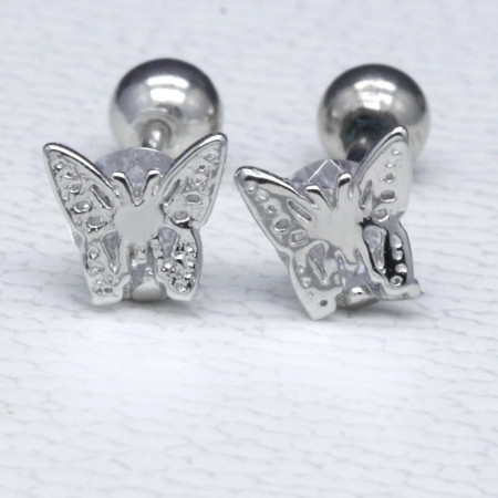Pendientes de animales para mujer, de Plata de Ley 925, simples, de mariposa, joyería fina, regalo de moda en boda Pendientes de animales para mujer, de Plata de Ley 925, simples, de mariposa, joyería fina, regalo de moda en boda