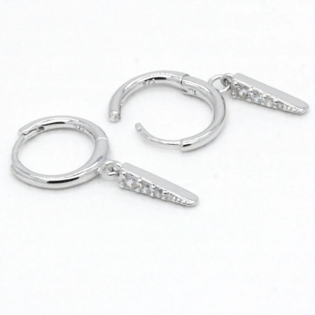 Pendientes de plata de primera ley y piedra para mujer, aretes pequeños, plata esterlina 925, Circonia cúbica, zirconia, circonita, zirconita, zirconita, diseño geométrico, estilo Punk, Unisex Pendientes de plata de primera ley y piedra para mujer, aretes pequeños, plata esterlina 925, Circonia cúbica, zirconia, circonita, zirconita, zirconita, diseño geométrico, estilo Punk, Unisex