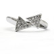 Anillos abiertos de doble triángulo para mujer, joyería de circonia cúbica Ajustable para dedo, estilo romántico, joyería de moda de alta calidad - malaquita tienda 36