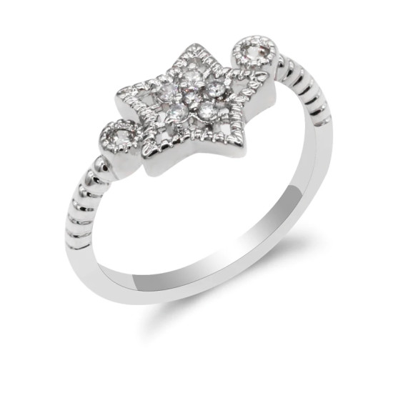 Anillos de boda para mujer, anillos de estrella Retro Vintage para mujer, regalo de fiesta, deslumbrante, Circonia cúbica, anillos de dedo de tamaño ajustable - malaquita tienda 36