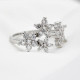 Anillos de boda de estilo romántico para mujer, 4 estrellas, ajustables, deslumbrantes, de piedra CZ, joyería de moda - malaquita tienda 36