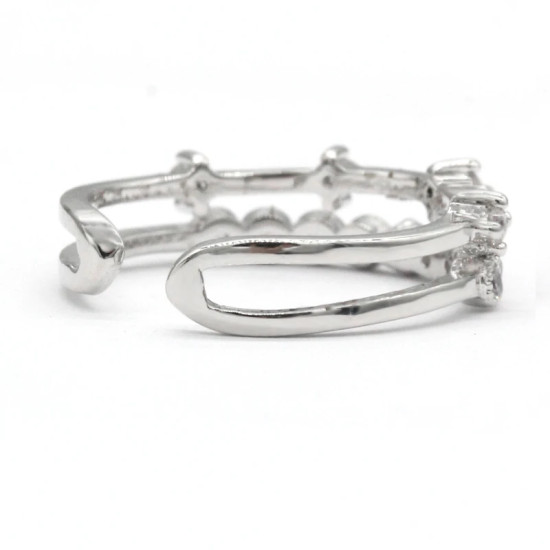 Anillos multicapa de diseño bonito para mujer, anillos de circonia cúbica Simple y elegante, anillos de dedo de tamaño ajustable, regalo de joyería - malaquita tienda 36