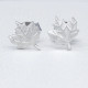 Pendientes de planta de Plata de Ley 925 para mujer, aretes de planta de hoja diminuta Simple, joyería fina de declaración fresca y dulce - malaquita tienda 36