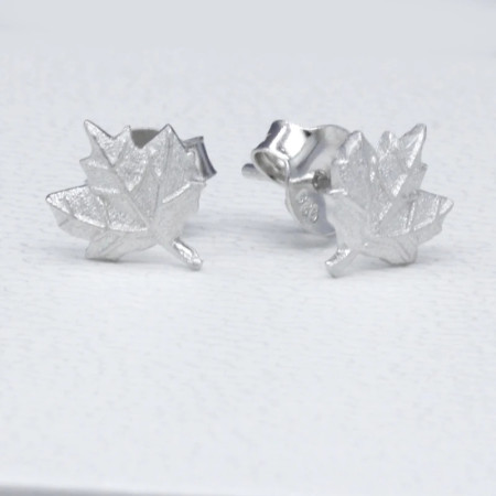 Pendientes de planta de Plata de Ley 925 para mujer, aretes de planta de hoja diminuta Simple, joyería fina de declaración fresca y dulce Pendientes de planta de Plata de Ley 925 para mujer, aretes de planta de hoja diminuta Simple, joyería fina de declaración fresca y dulce