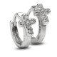 Pendientes de plata de ley 925 auténtica para mujer, aretes redondos de circonita cúbica, pendientes de Cruz geométrica, regalo fino de plata de ley - malaquita tienda 36