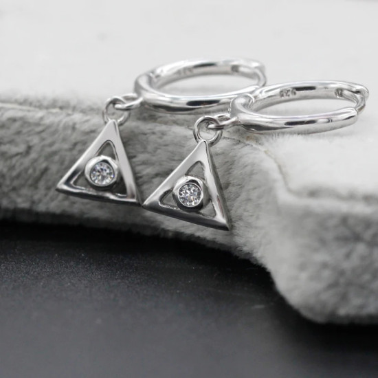 Pendientes geométricos de Plata de Ley 925 auténtica, joyería fina, accesorios de regalo - malaquita tienda 36