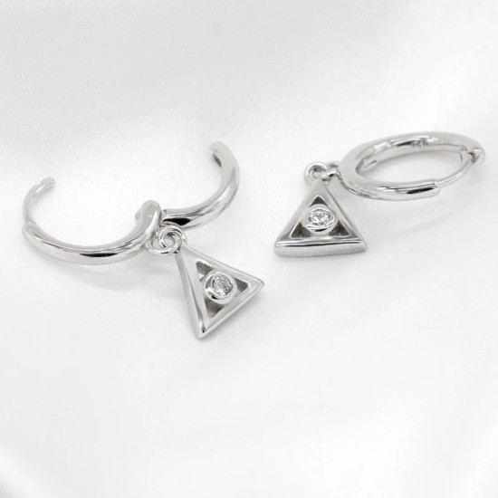 Pendientes geométricos de Plata de Ley 925 auténtica, joyería fina, accesorios de regalo - malaquita tienda 36