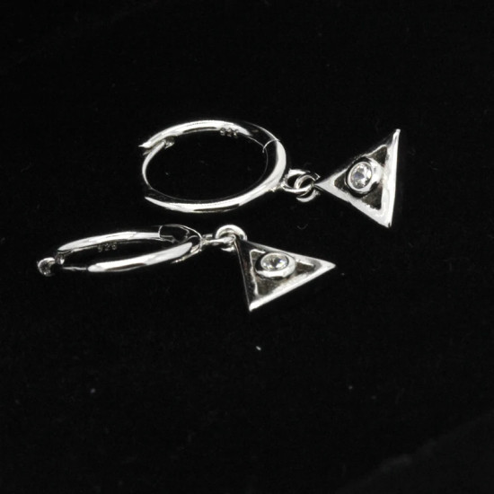Pendientes geométricos de Plata de Ley 925 auténtica, joyería fina, accesorios de regalo - malaquita tienda 36