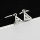 Pendientes geométricos de Plata de Ley 925 auténtica, joyería fina, accesorios de regalo - malaquita tienda 36
