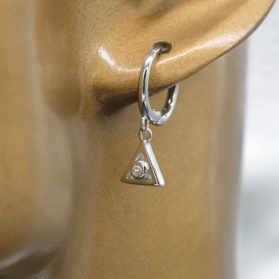 Pendientes geométricos de Plata de Ley 925 auténtica, joyería fina, accesorios de regalo - malaquita tienda 36