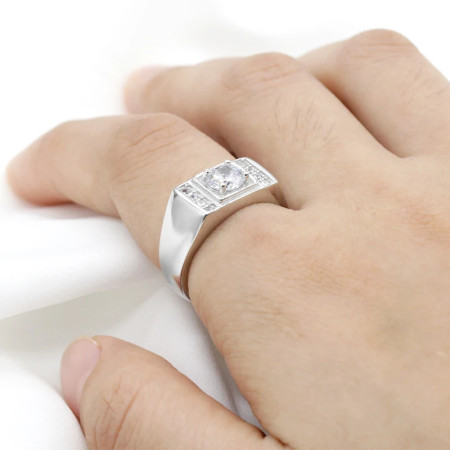 Anillos de plata 925 para mujer, anillo de boda elegante de piedra CZ deslumbrante, hecho a mano, regalos de moda clásicos simples para mujer, joyería fina Anillos de plata 925 para mujer, anillo de boda elegante de piedra CZ deslumbrante, hecho a mano, regalos de moda clásicos simples para mujer, joyería fina