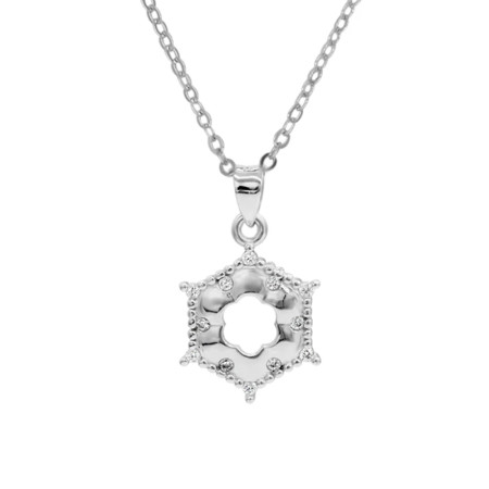 Exquisito Collar de plata de ley 925 geométrico, pendientes de aro, forma hexagonal clásica, conjunto de joyería nupcial, regalo fino Exquisito Collar de plata de ley 925 geométrico, pendientes de aro, forma hexagonal clásica, conjunto de joyería nupcial, regalo fino