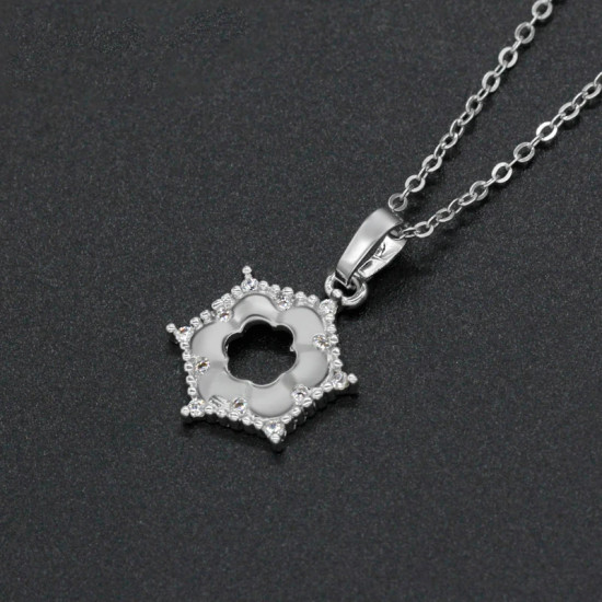 Exquisito Collar de plata de ley 925 geométrico, pendientes de aro, forma hexagonal clásica, conjunto de joyería nupcial, regalo fino - malaquita tienda 36
