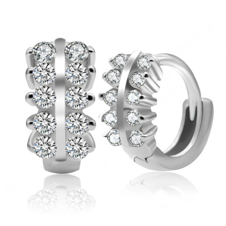 Pendientes de plata de primera ley y Circonia cúbica para mujer, aretes pequeños, plata esterlina 925, Circonia cúbica, zirconia, circonita, zirconita, zirconita, boda Pendientes de plata de primera ley y Circonia cúbica para mujer, aretes pequeños, plata esterlina 925, Circonia cúbica, zirconia, circonita, zirconita, zirconita, boda