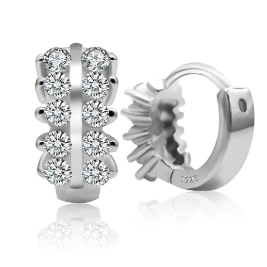 Pendientes de plata de primera ley y Circonia cúbica para mujer, aretes pequeños, plata esterlina 925, Circonia cúbica, zirconia, circonita, zirconita, zirconita, boda - malaquita tienda 36