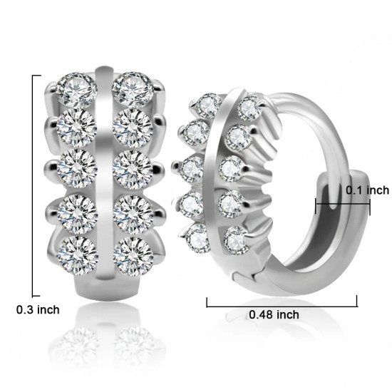Pendientes de plata de primera ley y Circonia cúbica para mujer, aretes pequeños, plata esterlina 925, Circonia cúbica, zirconia, circonita, zirconita, zirconita, boda - malaquita tienda 36