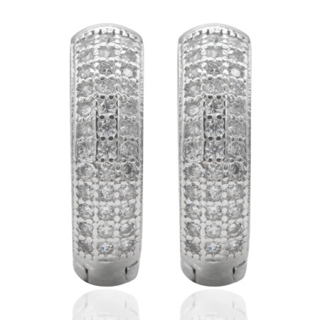 Pendientes de plata de ley 925 para mujer, aretes de lujo, piedra de circonia cúbica deslumbrante, joyería fina hecha a mano Pendientes de plata de ley 925 para mujer, aretes de lujo, piedra de circonia cúbica deslumbrante, joyería fina hecha a mano