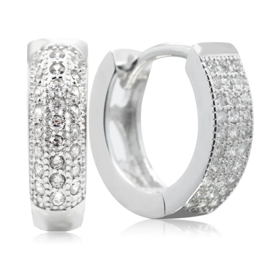 Pendientes de aro deslumbrantes AAA para mujer, aretes de Plata de Ley 925 con estampado de corazón, joyería de boda de diseño exquisito, regalo - malaquita tienda 36