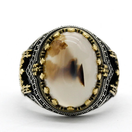 Plata de Ley 925 auténtica hombres anillos Oval piedra de ágata Natural anillos de Castillo de plata tailandesa hombres anillos turco Anillos y joyas para boda anillo para hombre con piedra Plata de Ley 925 auténtica hombres anillos Oval piedra de ágata Natural anillos de Castillo de plata tailandesa hombres anillos turco Anillos y joyas para boda anillo para hombre con piedra