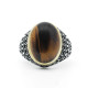 Todas las estaciones-anillo Vintage Punk para hombre, de ojo de Tigre, Color negro clásico, plata 925, Bijoux Aneis, regalo de joyería - malaquita tienda 36