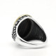 Todas las estaciones-anillo Vintage Punk para hombre, de ojo de Tigre, Color negro clásico, plata 925, Bijoux Aneis, regalo de joyería - malaquita tienda 36