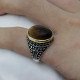 Todas las estaciones-anillo Vintage Punk para hombre, de ojo de Tigre, Color negro clásico, plata 925, Bijoux Aneis, regalo de joyería - malaquita tienda 36