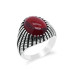 Anillo de plata 925 para hombre, piedra Natural de corindón rojo, baratija de fuente de moda, diseño delicado, joyería fina, anillos de boda