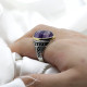 Anillo de plata de primera ley con piedra Natural para hombre, sortija, plata esterlina 925, goteo, niebla, montaña, fiesta, boda, joyería fina - malaquita tienda 36