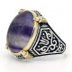 Anillos de plata 925 para hombre, piedra de fluorita Natural púrpura hecha a mano, diseño exquisito, regalo único de boda, joyería fina - malaquita tienda 36