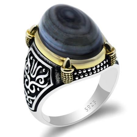 Anillo de plata 925 auténtica para hombre, piedra de ágata Natural, estilo Retro Punk, Vintage, garra, joyería de la suerte para boda/Fiesta, joyería fina Anillo de plata 925 auténtica para hombre, piedra de ágata Natural, estilo Retro Punk, Vintage, garra, joyería de la suerte para boda/Fiesta, joyería fina