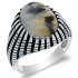 Anillos de plata de ley 925 para hombre, piedra de ágata Natural, anillo de estilo Punk Retro para hombre, joyería de fiesta, joyería fina hecha a mano