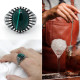 Anillo de Plata de Ley 925 auténtica para hombre, piedra de malaquita Natural verde, estilo Punk, joyería fina para fiesta/boda - malaquita tienda 36